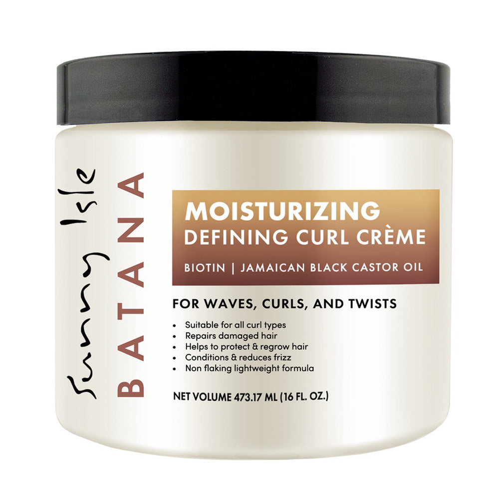 Sunny Isle Batana Moisturizing Defining Curl CrA"me for Waves Curls and Twists 16Oz (473.17ml)
